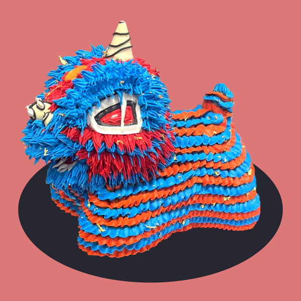 Halal-Certified Lion Dance Cake Piece Of Cake - Main Image