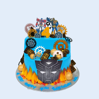 Battle Bot Cake Halal-Certified Transformer Cake Designs - Piece Of Cake