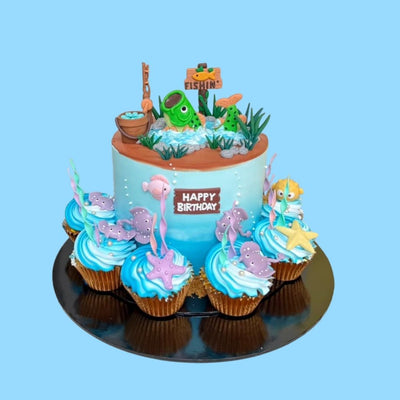 Fishing Themed Cupcake Set