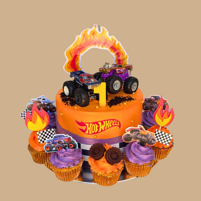 Hot-wheels Cupcake Set (Truck Theme)