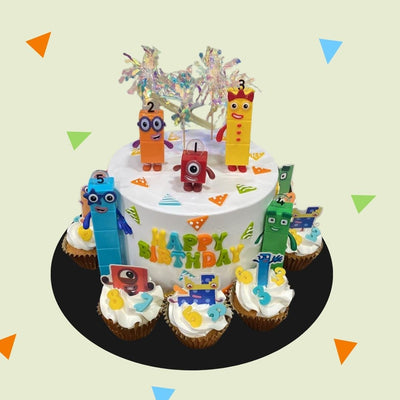 Number Block Cupcake Set