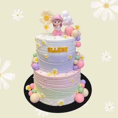 Two-Tier Pastel Daisy Princess