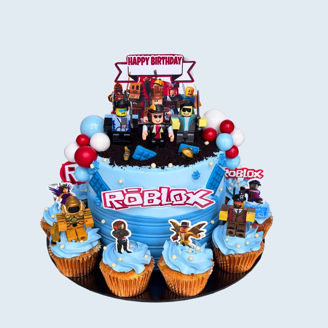 Halal-Certified Roblox Cupcake Set - Piece Of Cake