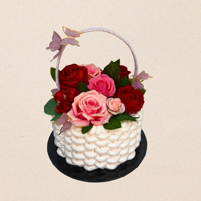 Rose Basket Bliss Cake