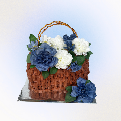Sapphire Garden Basket Cake