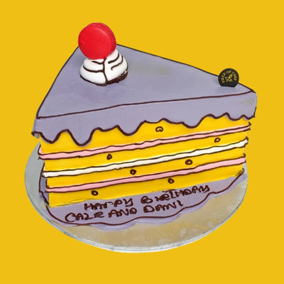 Comic Sliced Cake