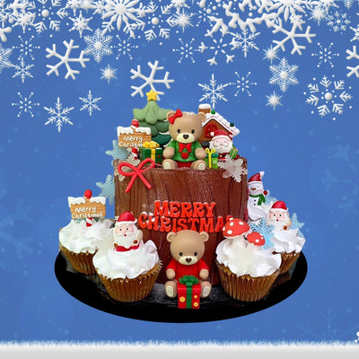 Teddy's Present Cupcake Set