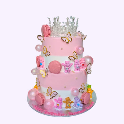 Two-Tier Blushing Rainbow Carebear