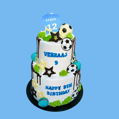 Two-Tier Football Soccer Themed