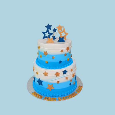 Two-Tier Golden Starry Sky