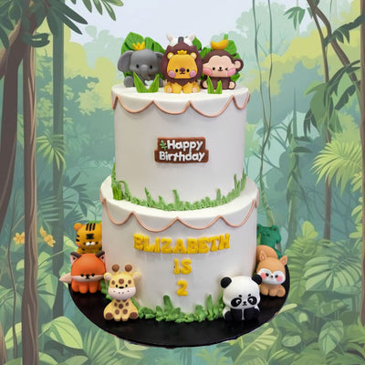 Two-Tier Wildlife Wonders (White Theme)