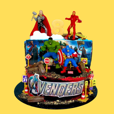Avengers Unite Inspired Theme Cake