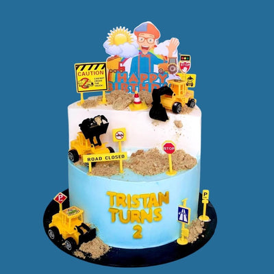 Blippi Excavator Cake