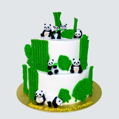 Two-Tier Panda's Bamboo Feast