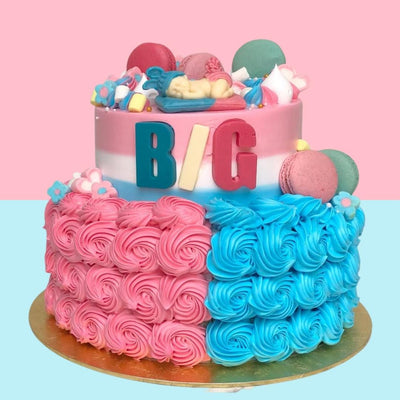 Two-Tier Gender Reveal Sleeping Baby
