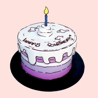 Violet Comic Birthday Cake